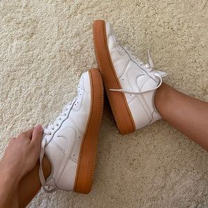 Air Force ones with brown gum sole